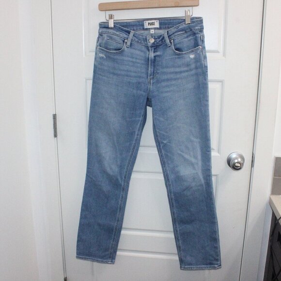 Paige Jeans Mid Rise Straight Leg Light Wash Size 28 - Picture 1 of 3